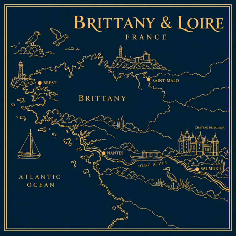 Brittany & Loire_ Golden Maritime Map